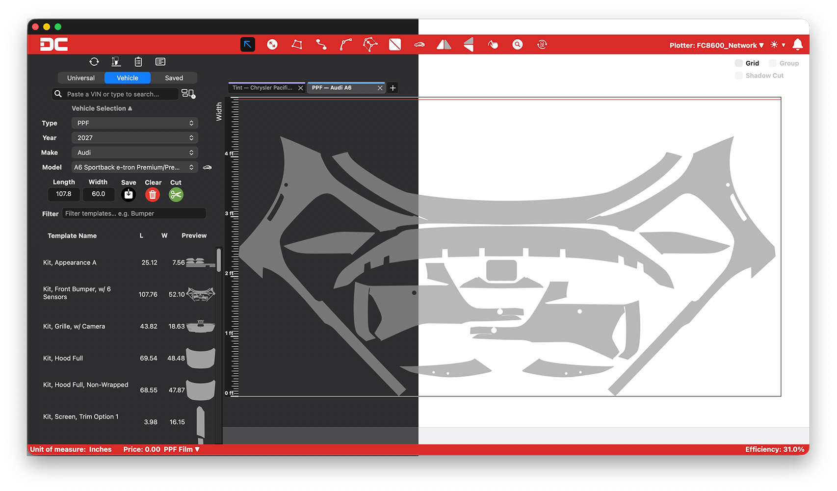 DigiCut 3.0 Dark Mode Before and After