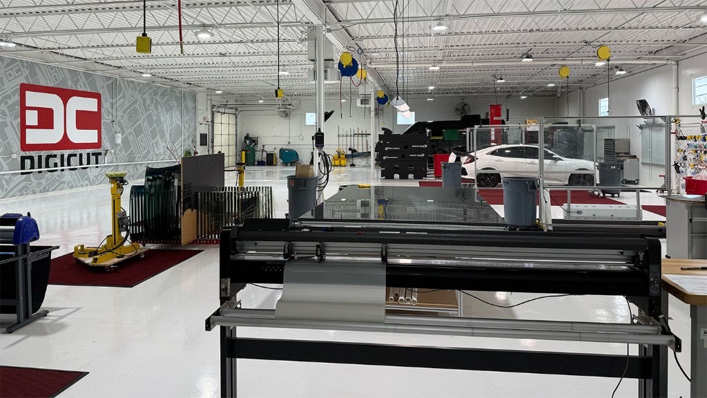 An inside look at the state of the art DigiCut facility. In the foreground is the Graphctec FC9000 Plotter along with everything needed to develop patterns.
