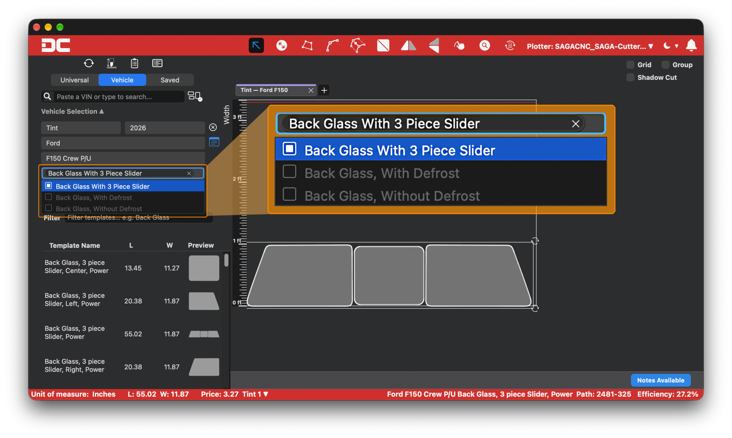 DigiCut 3.2: Trim and Option Filtering